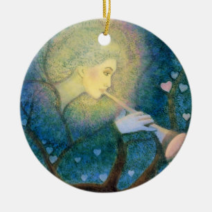 Baum-Engels-musikalisches Herz-Liebe-Weihnachten Keramik Ornament