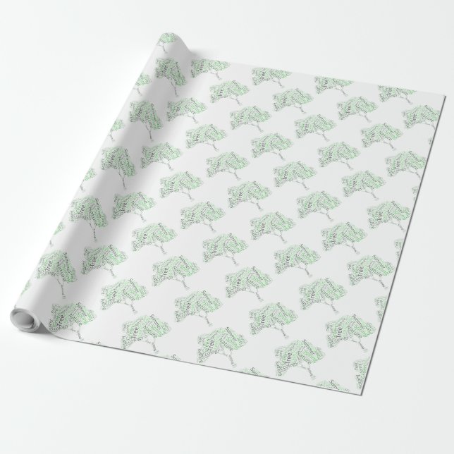 Baum Erdtags Geschenkpapier (Ungerollt)