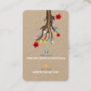 BAUM FACEBOOK UND ETSY HANDMADE LOGO GESCHÄFTSKART VISITENKARTE