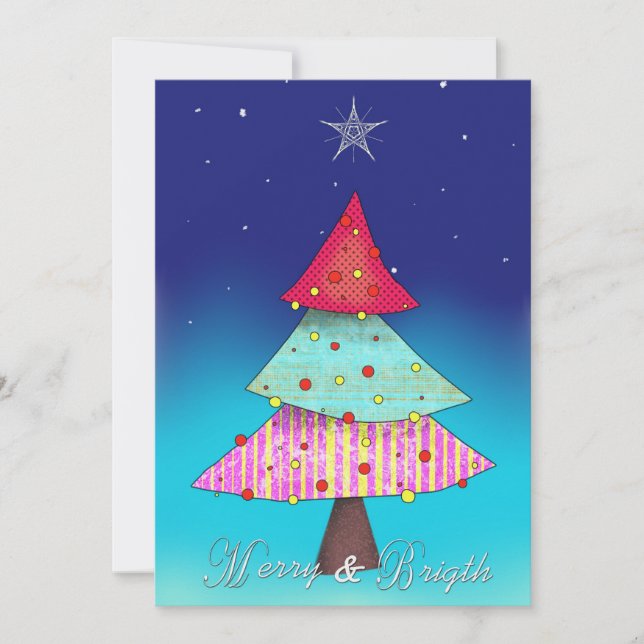 Baum Feiertagskarte (Vorderseite)