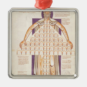 Baum Frau-354 fol.256v der Blutsverwandtschaft Silbernes Ornament