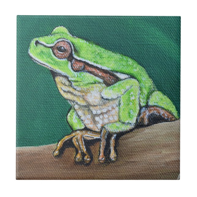 Baum Frog Painting Fliese (Vorderseite)