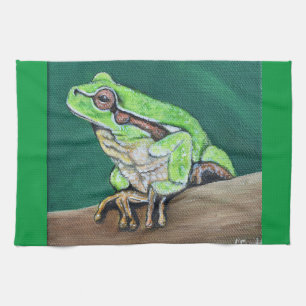 Baum Frog Painting Geschirrtuch