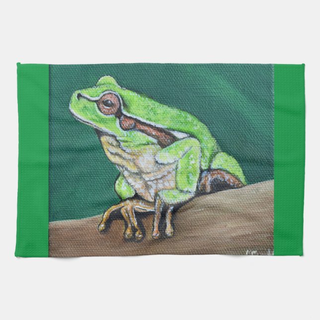 Baum Frog Painting Geschirrtuch (Horizontal)