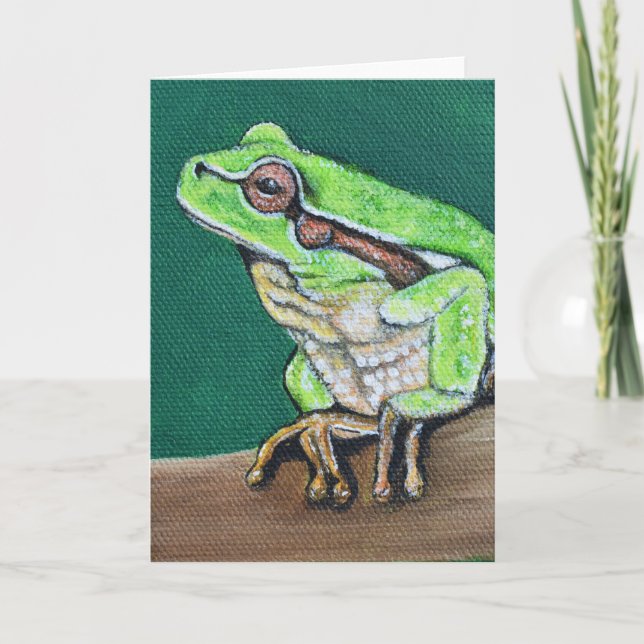 Baum Frog Painting Karte (Vorderseite)
