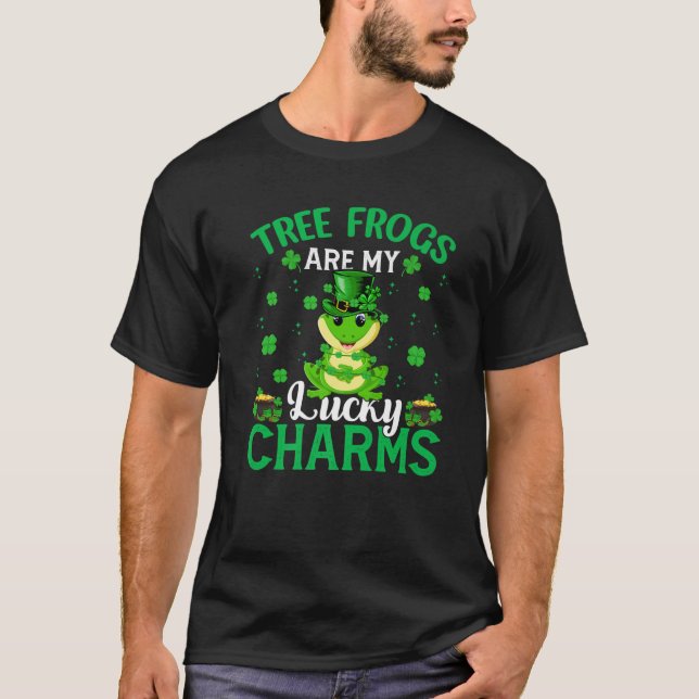 Baum Frog sind meine glücklichen Charme Tree Frog  T-Shirt (Vorderseite)
