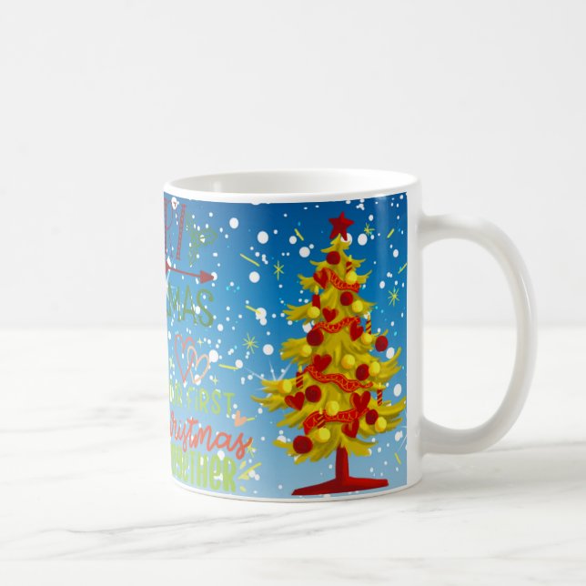 Baum fröhliche Weihnachtsstimmung Kaffeetasse (Rechts)