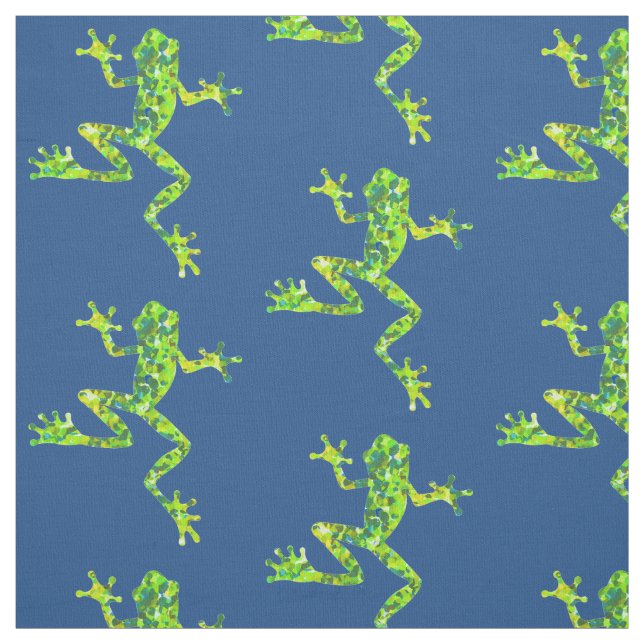 Baum-Frosch auf dem Aufstieg Stoff (Muster)