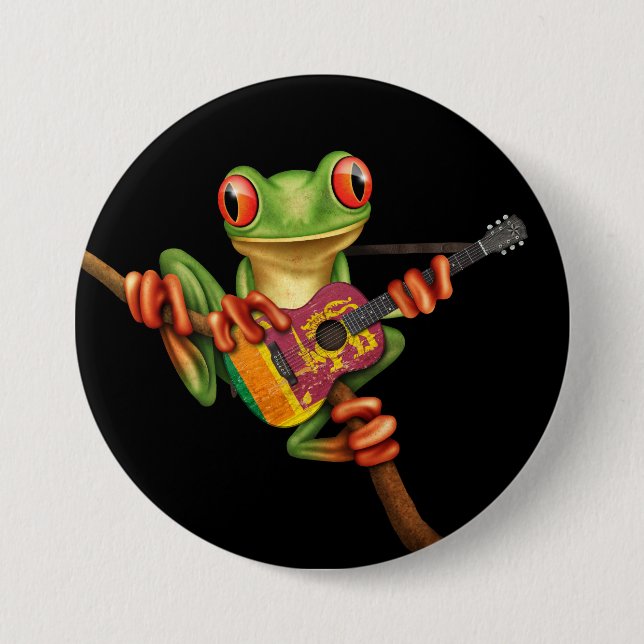 Baum-Frosch, der Sri Lanka Button (Vorderseite)