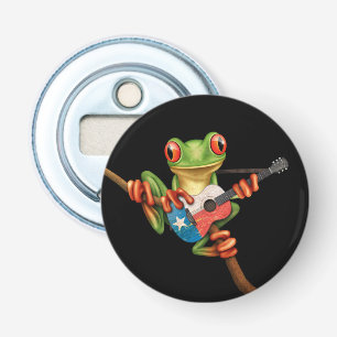 Baum-Frosch, der Texas-Flaggen-Gitarren-Schwarzes Flaschenöffner