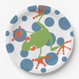 Baum-Frosch Pappteller