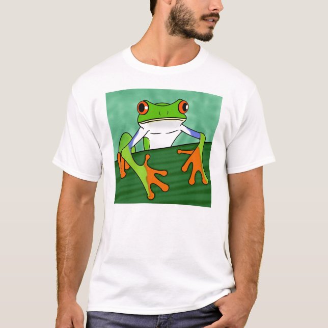 Baum-Frosch verbessert und korrigiert T-Shirt (Vorderseite)