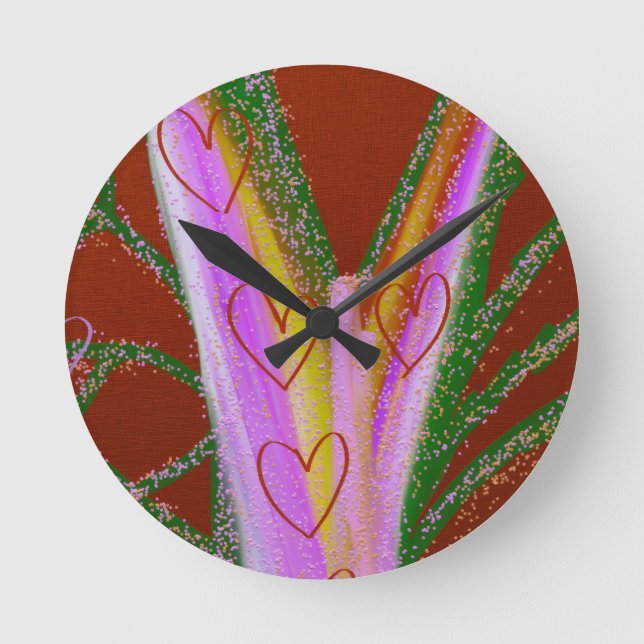 Baum für SweetHearts Runde Wanduhr (Vorderseite)