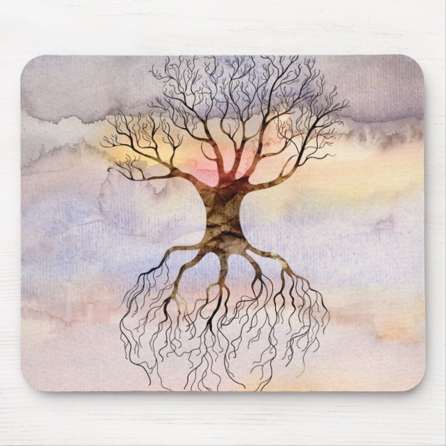 Baum gegen den Himmel Mousepad (Vorne)