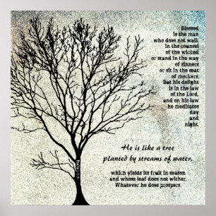 Baum gepflanzt von Streams Scripture Poster