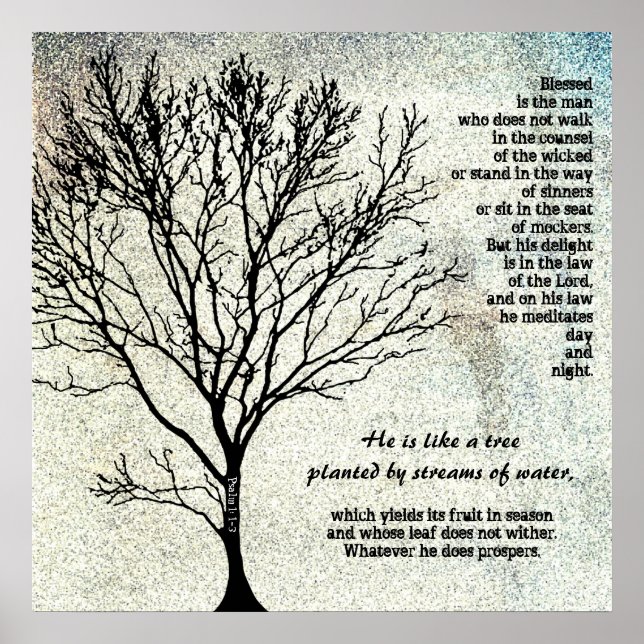 Baum gepflanzt von Streams Scripture Poster (Vorne)
