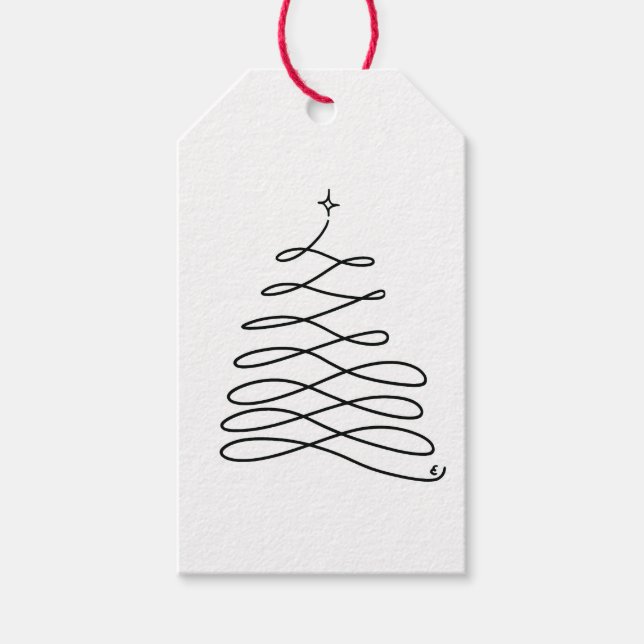 Baum-Geschenkmarke Geschenkanhänger (Vorderseite)