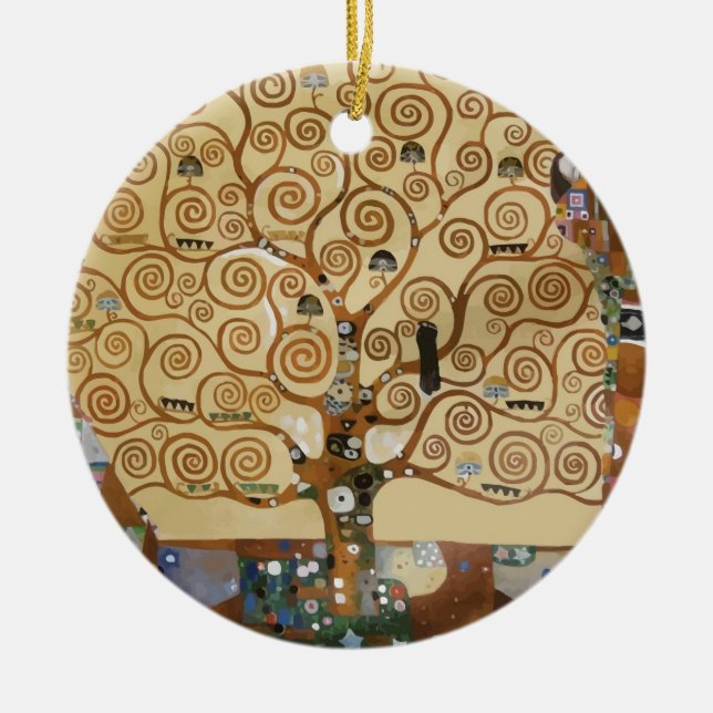 Baum Gustav Klimt des Lebens Keramikornament (Vorne)