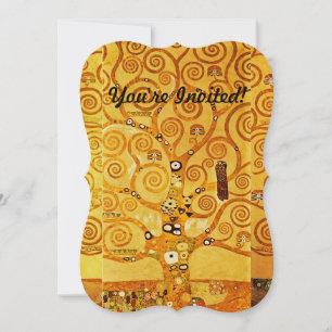 Baum Gustav Klimt Nouveau Einladung