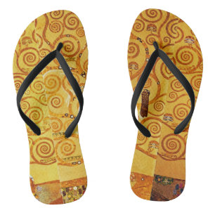 Baum Gustav Klimt Nouveau Flip Flops