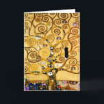 Baum Gustav Klimt Nouveau Karte<br><div class="desc">Der Baum des Lebens (1909) ist ein schönes Gemälde des Wiener Sezessionisten Gustav Klimt. Bekannt für die Malerei mit reinem Gold,  ist seine Kunst lebendig und lustig. Der Baum des Lebens ist ein klassisches Jugendstilbild.</div>