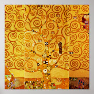 Baum Gustav Klimt Nouveau Poster