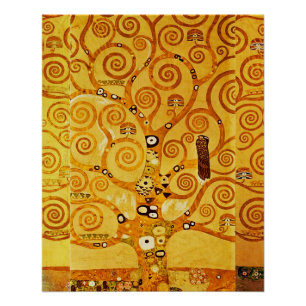 Baum Gustav Klimt Nouveau Poster