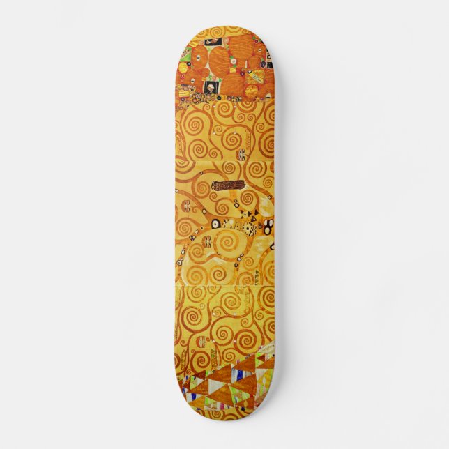 Baum Gustav Klimt Nouveau Skateboard (Vorderseite)