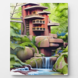 Baum Haus Digitale Kunst Fotoplatte