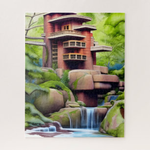 Baum Haus Digitale Kunst Puzzle