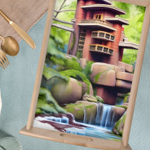 Baum Haus Digitale Kunst
