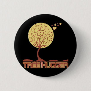 Baum Hugger Baum-Herzen Button