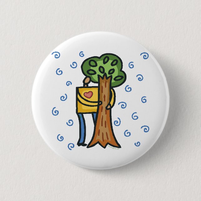 Baum-Hugger Button (Vorderseite)