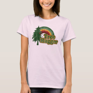 Baum Hugger Hippie-Regenbogen T-Shirt