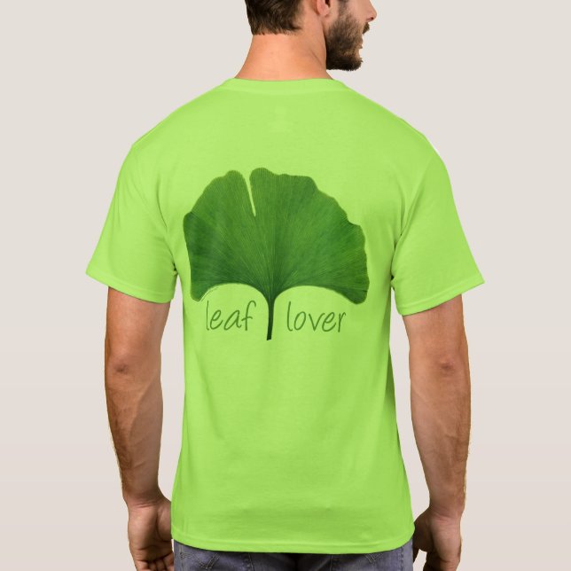 Baum Hugger, Leaf Lover Ginkgo Leaf Öko T-Shirt (Rückseite)