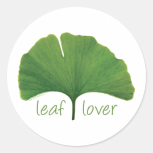 Baum Hugger, Leaf Lover - Ginkgo Runder Aufkleber