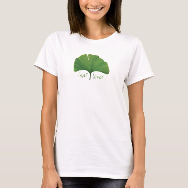 Baum Hugger, Leaf Lover - Ginkgo T-Shirt (Vorderseite)