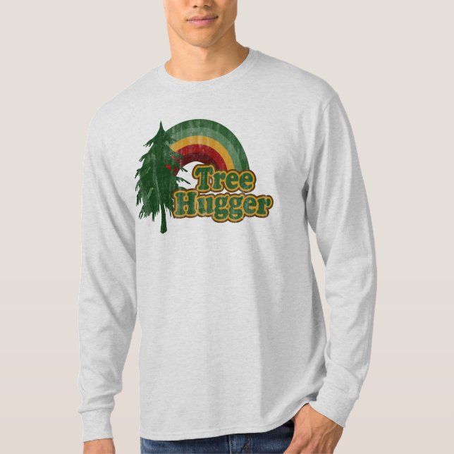 Baum Hugger, lustiger Tag der Erde T-Shirt (Vorderseite)