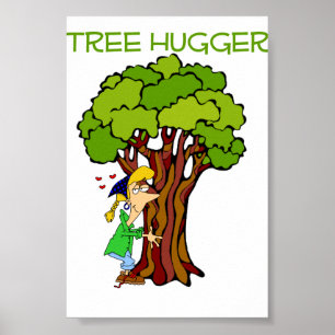 Baum Hugger - Mädchen Poster