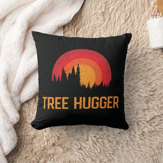 Baum Hugger Retro Not Lover Kissen (Decke)