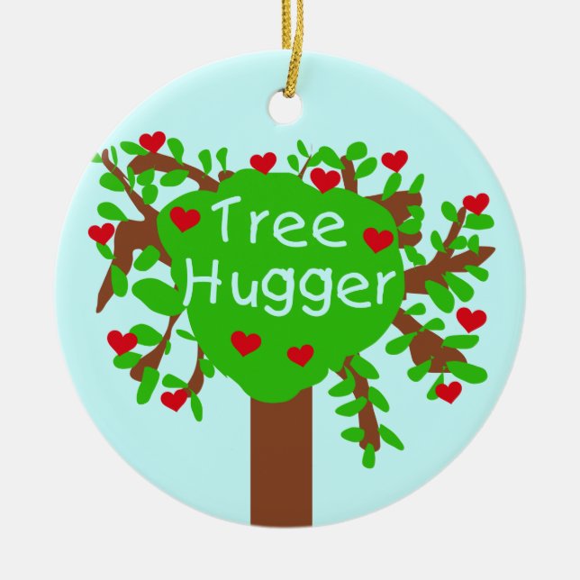Baum Hugger T - Shirts und Geschenke Keramikornament (Vorne)
