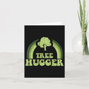 Baum Hugger Vintag Retro Natur Umweltohr Karte
