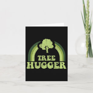 Baum Hugger Vintag Retro Natur Umweltohr Karte