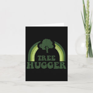 Baum Hugger Vintag Retro Natur Umweltohr Karte