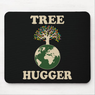 Baum Hugger Vintag Retro Natur Umweltohr Mousepad