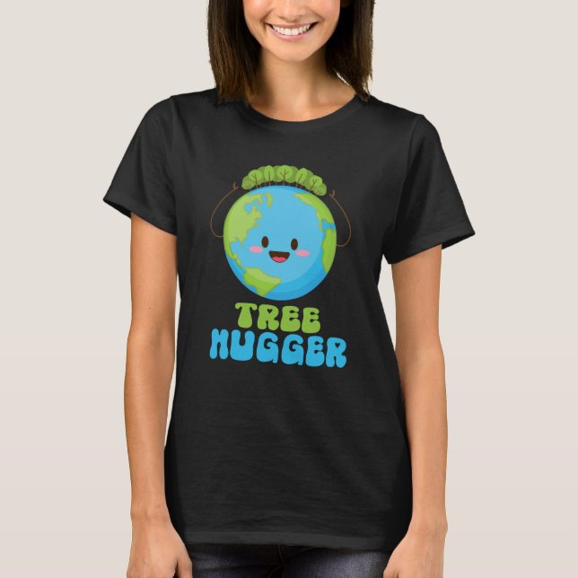 Baum Hugger Vintag Retro Natur Umweltohr T-Shirt (Vorderseite)