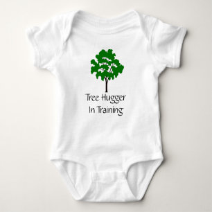 Baum Hugger, wenn Bio Baby-Shirt ausgebildet wird Baby Strampler