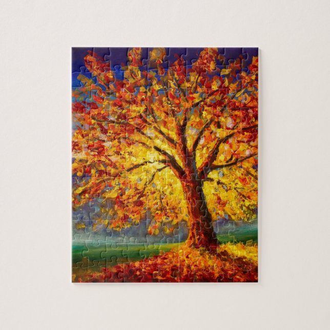 Baum im Herbst Puzzle (Vertikal)