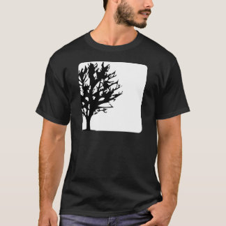 Baum im Kasten weiß/Schwarzes T-Shirt