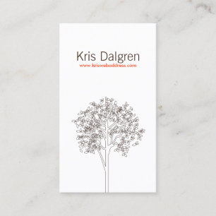 BAUM IN BROWN/WHITE VERTICAL Business Card Visitenkarte
